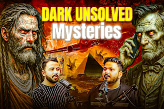 design spine chilling horror podcast thumbnails for high CTR