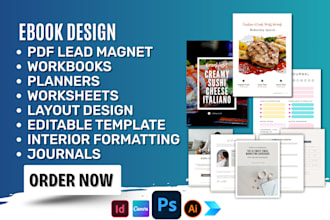design editable canva ebook layout workbook worksheet printable planner journal