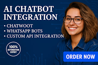 integrate chatwoot, ai chatbots, whatsapp api and automate customer support