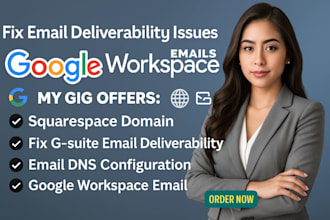 resolve dmarc, google workspace, and squarespace domain dns delivery problems