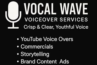 record professional voice overs for brands, youtube, PR and commercials