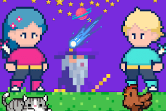 pixel art,pixel animation,sprite sheet,pixel illustration,game character design
