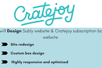 design subly website cratejoy subscription box website customize and optimize