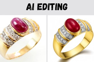 do high quality jewelry photo retouching in photoshop
