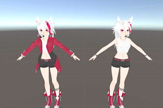 create custom booth avatar for vrchat, convert, fix and rig mmd to vrm vtuber