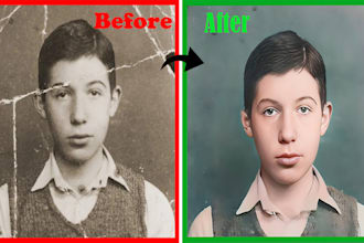 enhance photos and repair scratched images