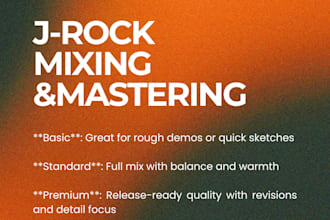 polished jrock style mixing and mastering