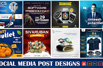 design banners, posts, menus, cards , ads, for your brand