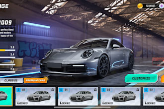 do game ui design portriat editing and web and app designing