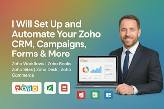 setup zoho crm, zoho one, zoho email campaign, marketing automations, form
