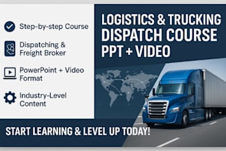 create logistics trucking dispatching freight broker transport course ppt video