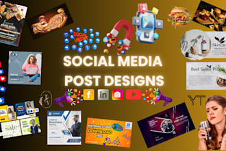 create social media designs, ads, banner for instagram, facebook and linkedin