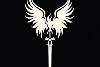 make 3d emblem logo with fantasy game style