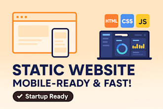 build single page or static website for your business