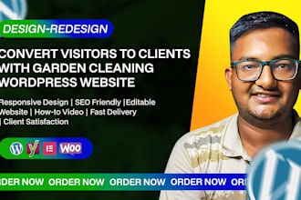 convert visitors to clients with garden cleaning wordpress website