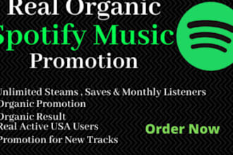 grow your spotify track with real listeners and streams