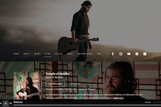 design and build a bandzoogle music website for your band, album, store or event