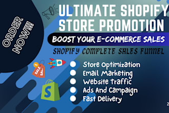 do ultimate ROI shopify store promotion, store design to boost sales