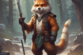 draw a reference sheet and art of your furry character