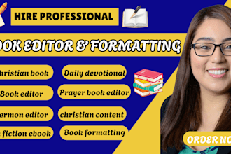 edit format christian book and blog, sermon, daily devotional prayer book editor