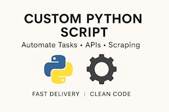 create a custom python script for web scraping, automation or data processing