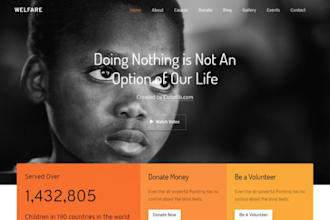 nonprofit website for charity, donation, fundraising, 501c3 crowdfunding and ngo