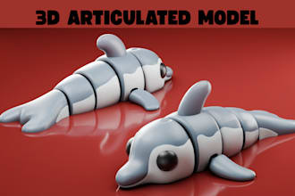 design toy for printing 3d articulated model flexi toy model