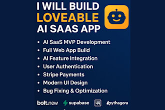 build lovable ai saas app using bolt new, supabase, base 44, pythagora, shadcn