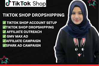 setup gmv max ads, spark ads and tiktok affiliate outreach