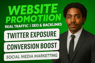 promote your website with SEO, backlinks and twitter x social media shoutout