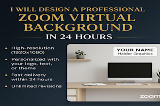 create zoom virtual background with logo
