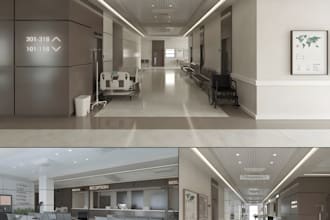 create 3d realistic designs for hospitals, clinics, pharmaceutical and labs