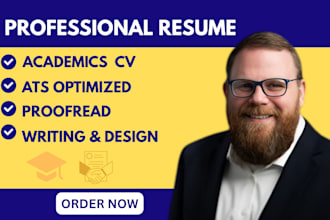 create ats optimized academic CV, teacher resume, and lecturer CV