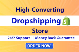 create shopify store, shopify dropshipping store or shopify website