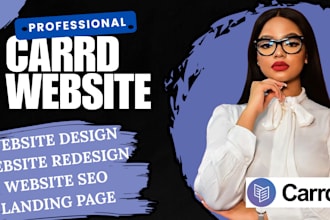 design and redesign carrd website and carrd landing page