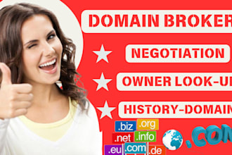 be your domain broker, domain manager and domain agent