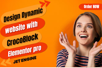 build a dynamic wordpress website using crocoblock, jetengine, and elementor pro