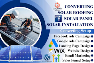 solar leads solar panel solar roofing landing page solar installation website