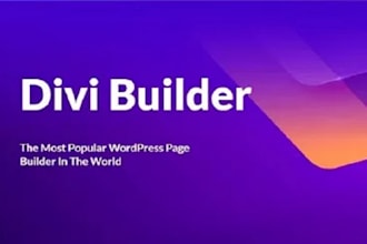 be your expert for wordpress divi, divi builder or divi theme