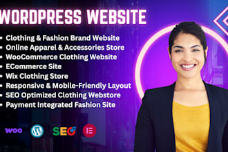 design a fashion or clothing ecommerce website in wordpress