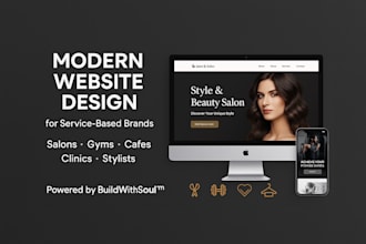 design wix website for salon barbershop spas nail tech bakeries plumber coaches