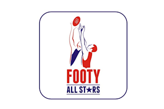 design good looking footy all stars game logo