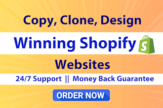 clone shopify store, copy any shopify store or shopify store clone