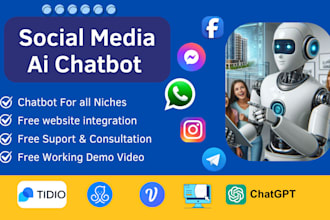 make expert ai chatbot for social media platforms with manychat