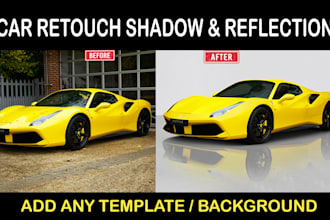 automotive car photo retouching and car editing in photoshop