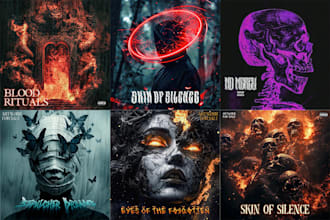design unique metal, rock, rap album cover art music cover mixtape artwork