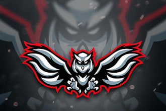 custom owl logo design wise, bold striking identity