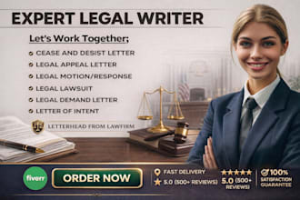 write legal writing cease desist letter demand letter legal contract US lawyer