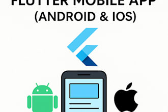develop a flutter mobile app using your provided design