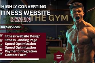 design a responsive health and fitness gym, workout, yoga websites for coaches